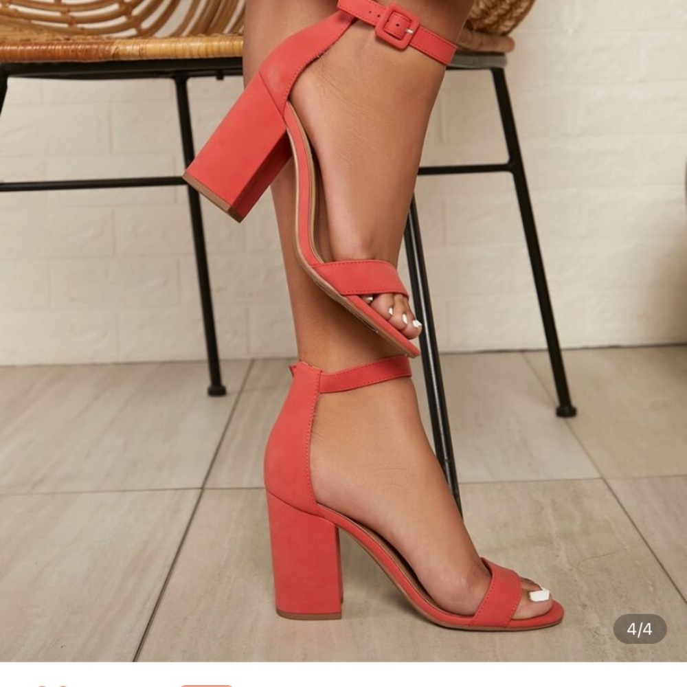 Coral Block Heel Sandals